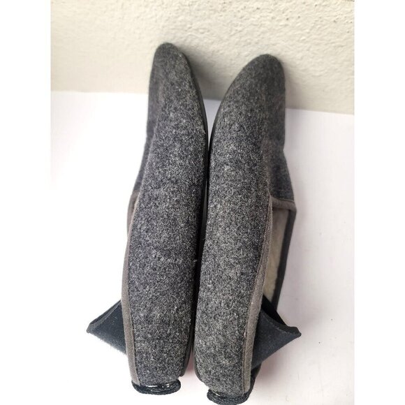 Mahabis Classic Women's Wool Slippers Rubber Soles In Charcoal Size 40 - Picture 7 of 12